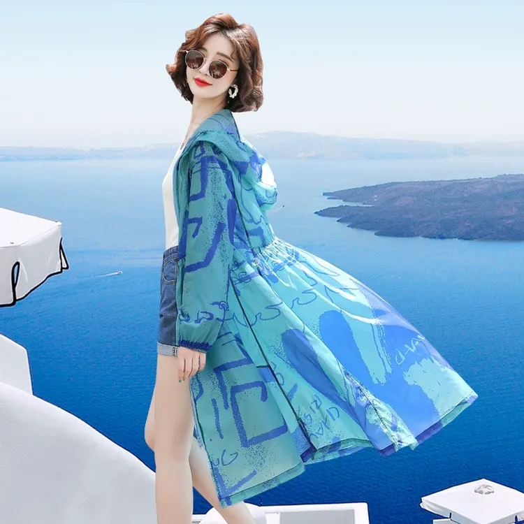 长款防晒衣女过膝薄款外穿2025夏季新款透气高档旅游防晒服外套