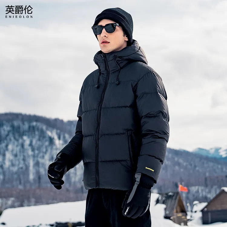 【男女同款】安心绒90白鸭绒高充绒防寒男连帽羽绒服冬外套YR2663