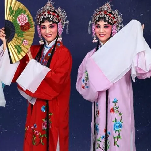 白色装女花旦京剧古装越剧新款演出头饰戏曲水袖小旦戏剧衣服白色