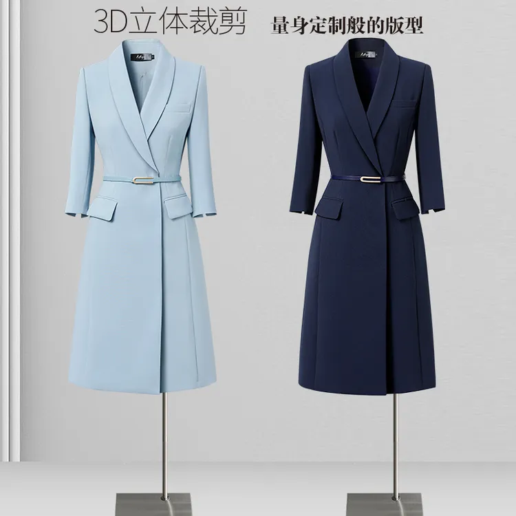 秋季西装连衣裙2025新款职业正装气质女神范职场通勤时尚双排扣裙