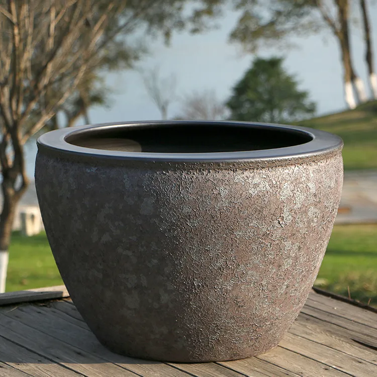 庭院大缸景德镇青花瓷水缸金鱼缸荷花盆乌龟缸酒店甲太阳能鱼缸