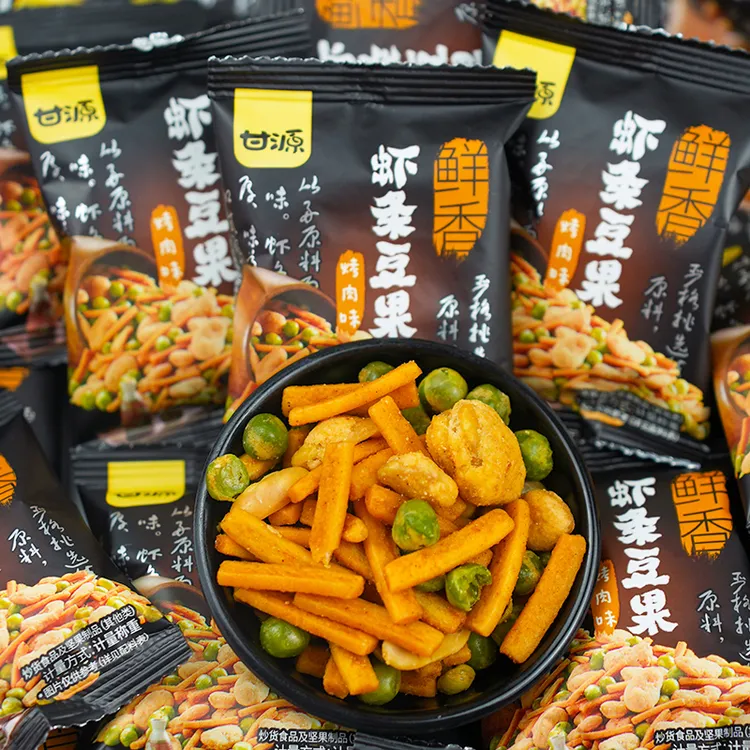 甘源虾条豆果青豆蚕豆小零食网红解馋零食年货榜吃货小吃休闲食品