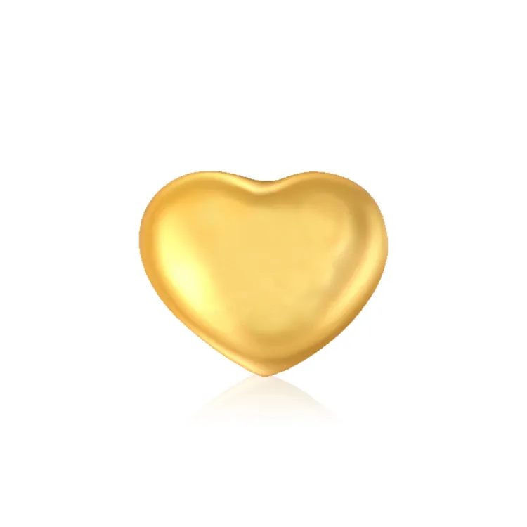 佐禧佑福足金999爱心黄金制品送女友表爱意表白礼物爱心金豆