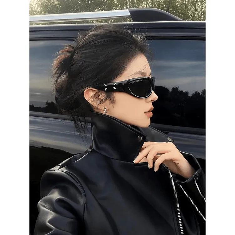 高级感墨镜男女辣妹风2025新款骑行防风眼镜发箍开车太阳镜凹造型