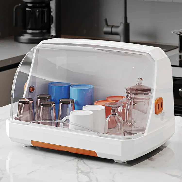 厨房桌面收纳置物架茶杯碗筷收纳盒防尘茶杯杯子奶瓶托盘水果沥水