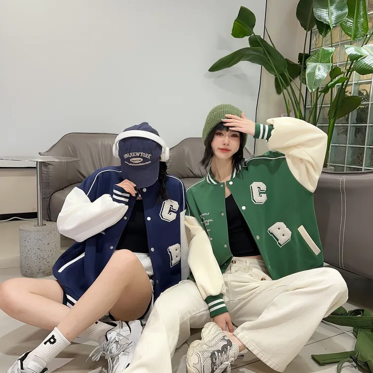 外套春秋棒球服情侣宽松韩版ol秋季外套春秋棒球服情侣宽松韩版ol