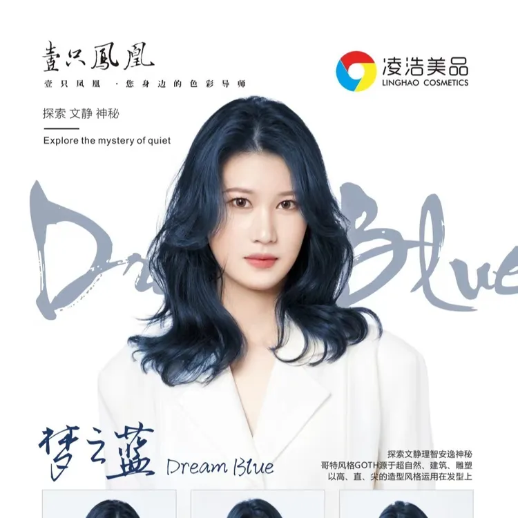 梦之蓝 蓝黑色  壹只凤凰色彩 工具 一步到位 盖白