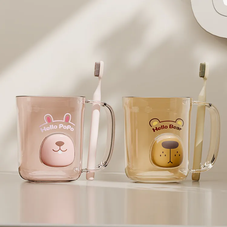 牙刷杯洗漱杯高颜值高档可爱萌趣漱口杯原创刷牙杯学生透明杯儿童