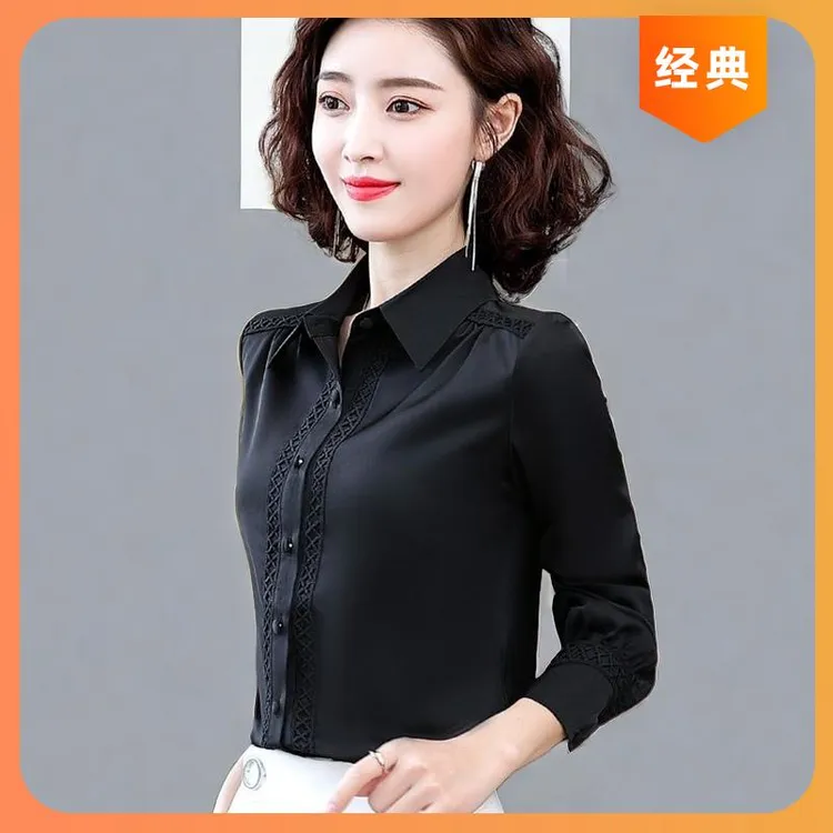 啄木鳥衬衫上衣新款女时尚修身秋冬加绒设计感显瘦打底衫长袖衬衣