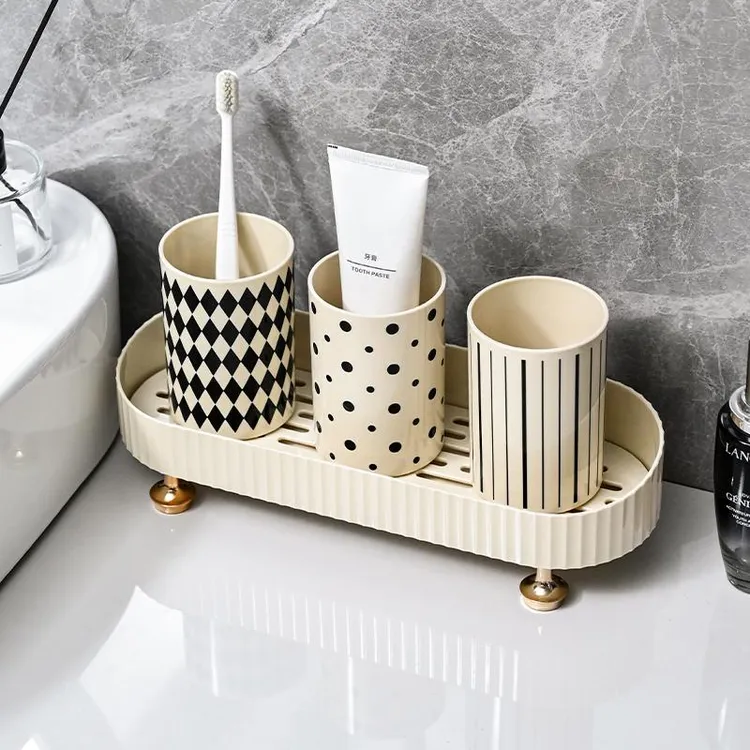 赫本风网红爆款2024新款杯子刷牙漱口杯牙杯牙缸牙刷杯家庭组合装