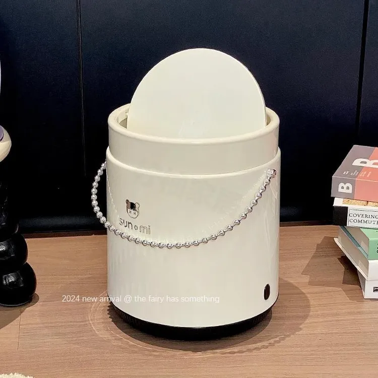 简约垃圾桶家用客厅手提学生宿舍奶油风卧室卫生间大容量带盖纸篓