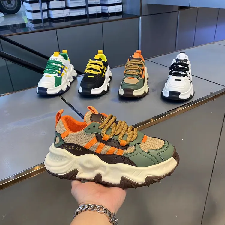 春秋季新款时尚潮流百搭舒适休闲鞋（皮鞋码）春季潮鞋厚底