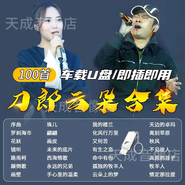 刀郎云朵专辑汽车载歌曲u盘2024新歌罗刹海市我的楼兰音乐优盘MP3