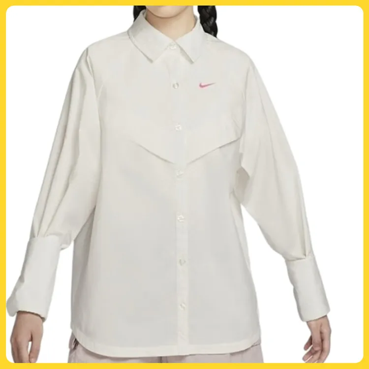 NIKE耐克女子AS W NSW WVN LS TOP GCEL流光风梭织外套HM4627-133