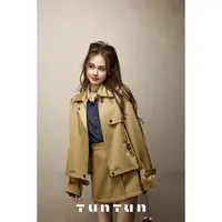 吞吞TUNT【梧桐落秋】小个子本命 短款马衔扣设计感风衣外套