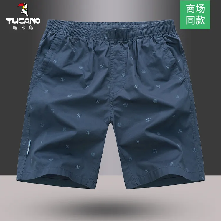 TUCANO啄木鳥纯棉短裤男透气大裤衩薄款宽松沙滩裤休闲五分裤男款