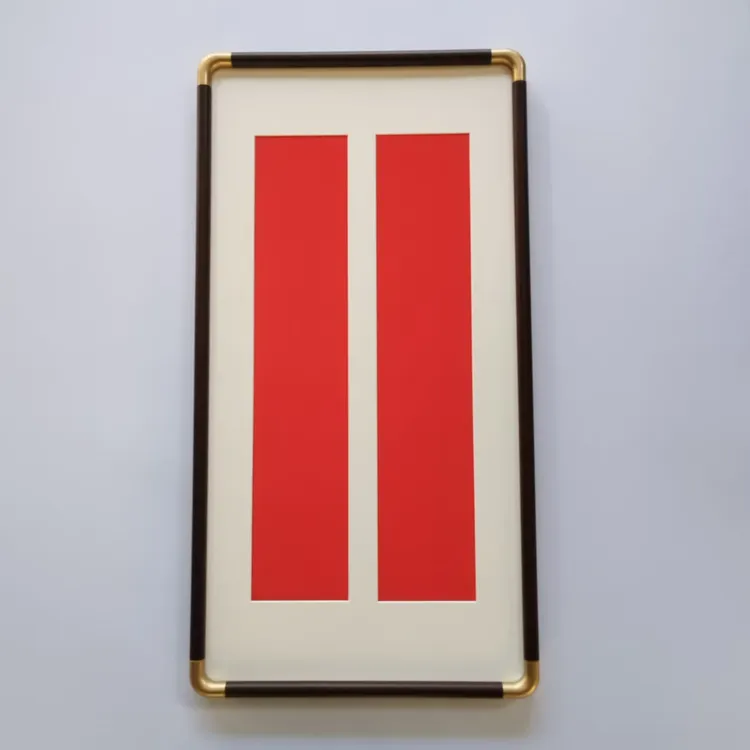 定制专享65*33尺寸仿铜角实木画框窄线条设计装饰画框带镂空卡纸
