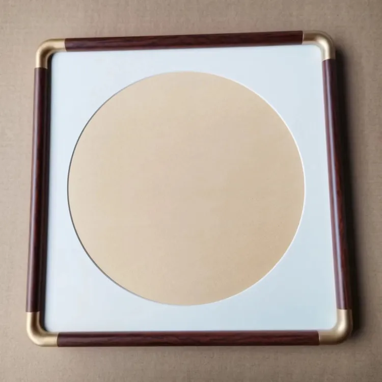 33*33 内径仿铜角挂墙实木画框相框宣纸国画书法黑胡桃色花梨色