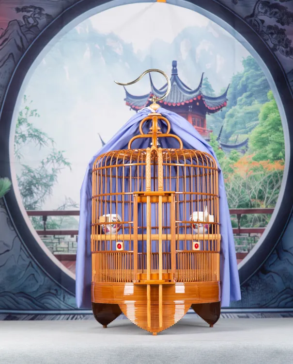 一丝到顶黄杨木笼门精工广笼全套