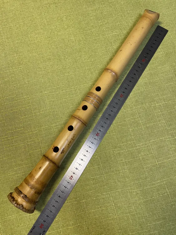 尺八乐器日本真竹松下深水尺六（首调G）48CM银卷银三线大共鸣律管