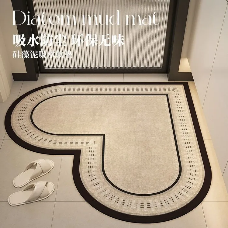 轻奢硅藻泥浴室吸水地垫洗手间防滑耐脏免洗脚垫浴室吸水地垫