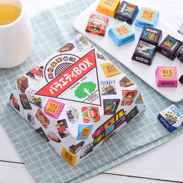 日本进口Tirol松尾多彩夹心巧克力方块礼盒杯装圣诞节派对零食