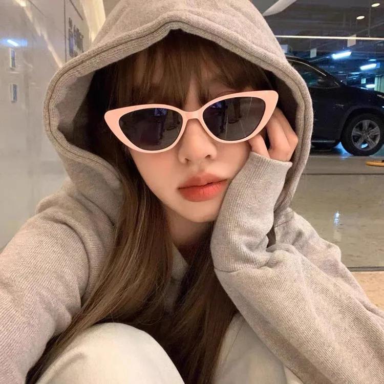 欧美风个性猫眼墨镜女防晒高级感太阳镜ins网红辣妹街拍小框眼镜