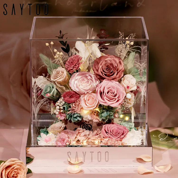 永生花玫瑰的故事花束高级礼盒送女生朋友闺蜜生日永生花礼盒