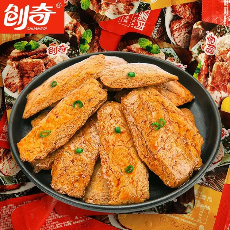 创奇手撕素肉麻辣豆干零食小吃网红休闲食品笋0g笋