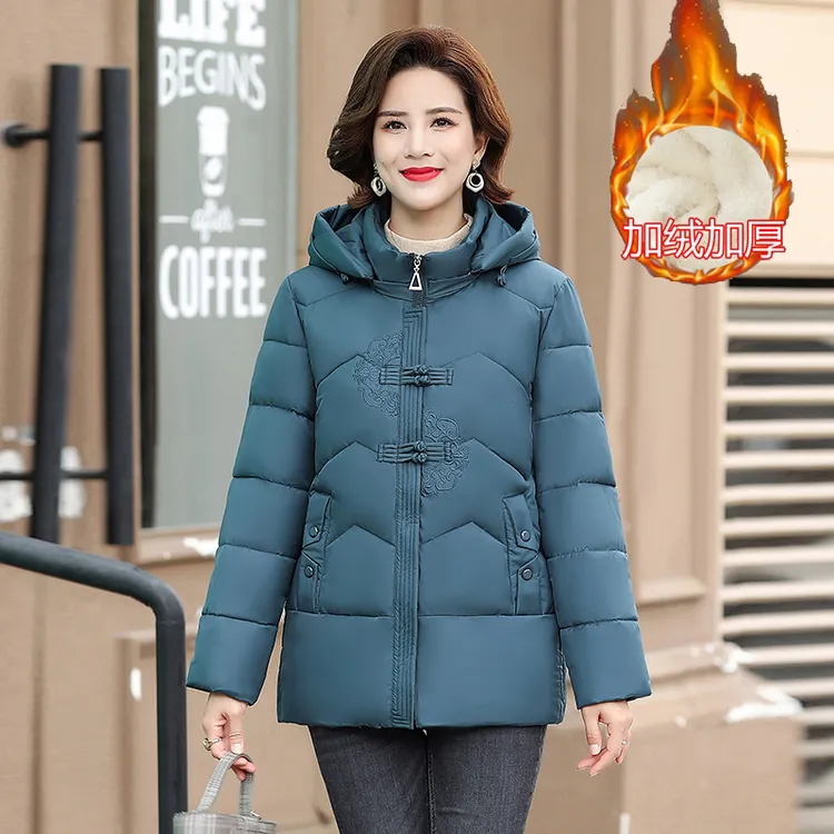 中老年人冬装女妈妈棉服60岁奶奶装加厚棉衣婆婆保暖棉袄老年棉袄