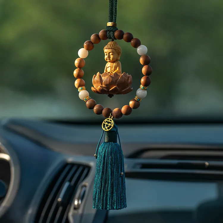 新款网红车内汽车挂件男士车载出入平安车挂后视镜吊坠挂件高级感