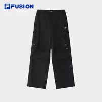 FILA FUSION梭织长裤男2025春新款时尚休闲宽松工装裤T11M513803
