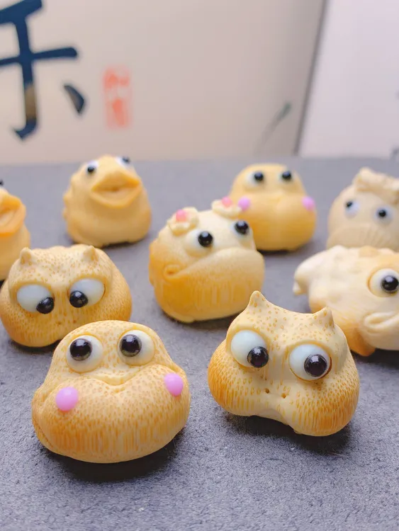 玉竹雕刻金蟾手把件实心竹挂件文玩摆件钥匙扣手机链吊坠项链