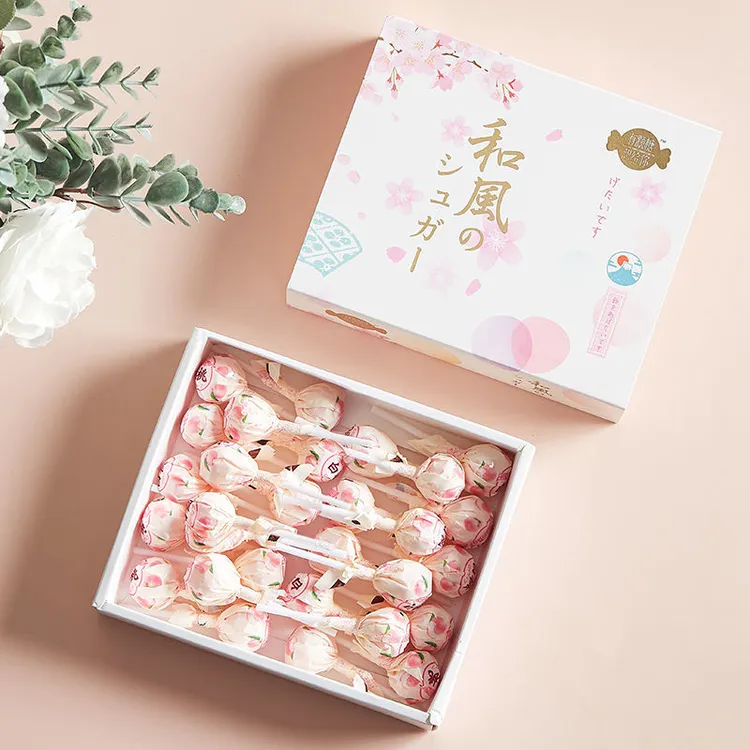 和风礼盒棒棒糖果白桃葡萄礼盒网红送女朋友圣诞节平安夜礼物零食