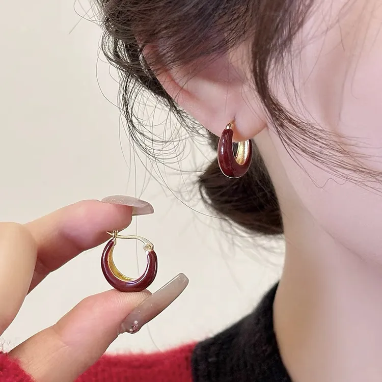 铜合金耳饰 耳环2025新款爆款高级感耳扣925银针耳钉时尚气质耳饰