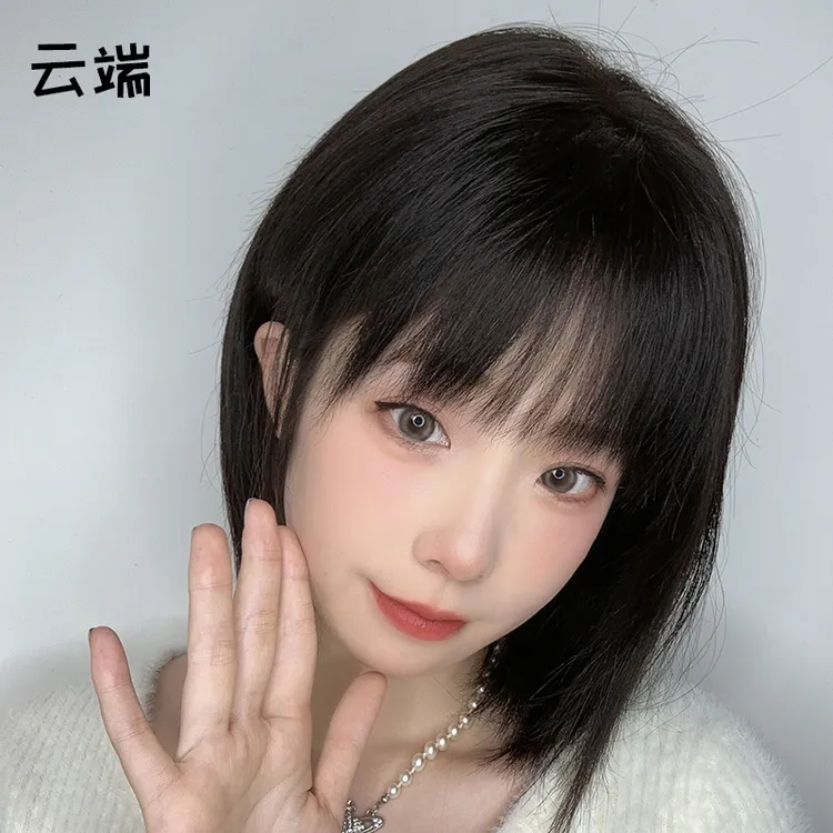 光头女款全手织透气网底仿真头皮原生辫子假发