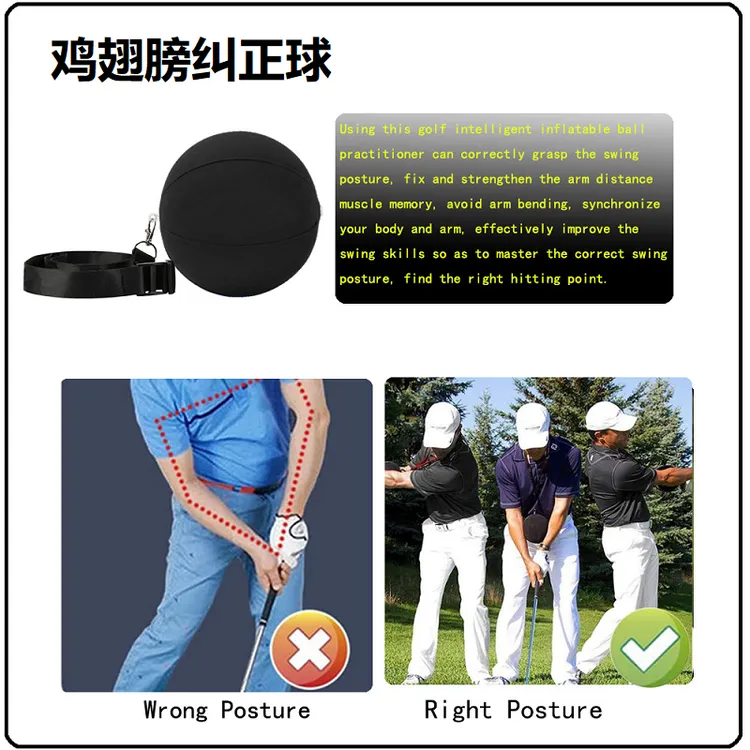 Xnells高尔夫初学挥杆动作纠正套装 五件套 教学 姿势矫正