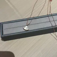 坠链均925银贝壳 0070 CNC白色简约裙子项链 女 锁骨链（送证书）