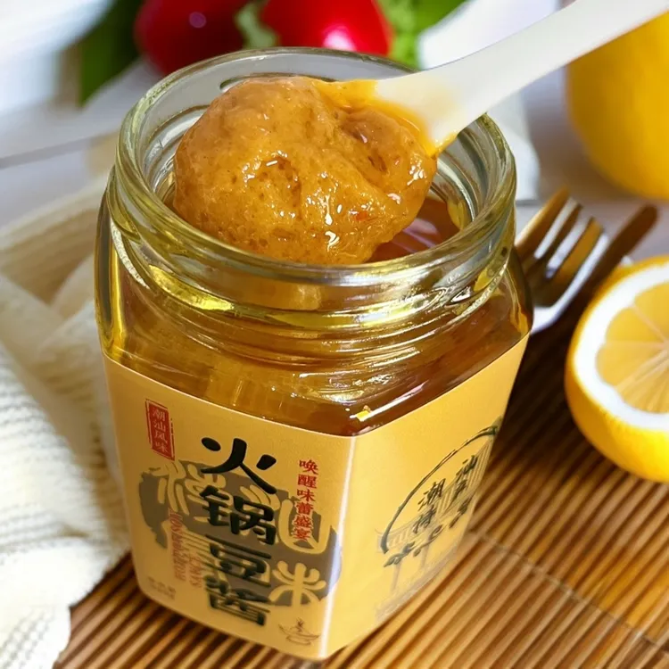 潮汕火锅蘸料香豆酱黄豆酱海鲜砂锅粥白切鸡鸭肉羊肉鱼火锅拌面吃