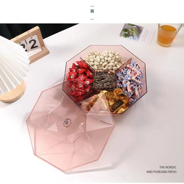 干果盘家用2024客厅茶几简约现代水果盘子瓜子零食果盘新款糖果盒