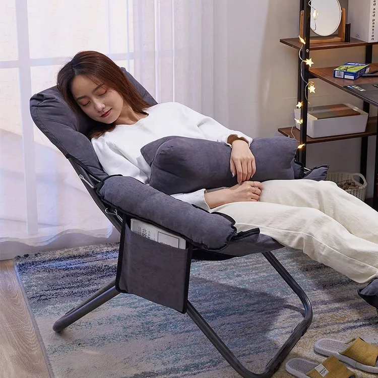 可折叠躺椅学生宿舍专用懒人椅家用简约单人沙发电脑椅阳台沙发椅