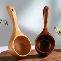 日式吃播大木勺网红嗦粉吃螺蛳粉喝汤勺子木汤勺大号盛汤家用DR