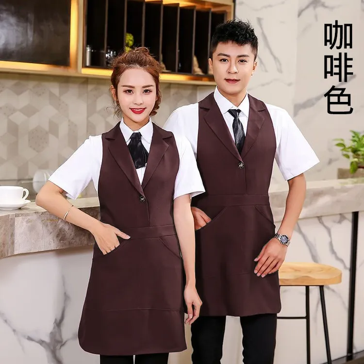 品牌招牌正品新款高档西装领围裙居家工作服防水可设计文字LOGO