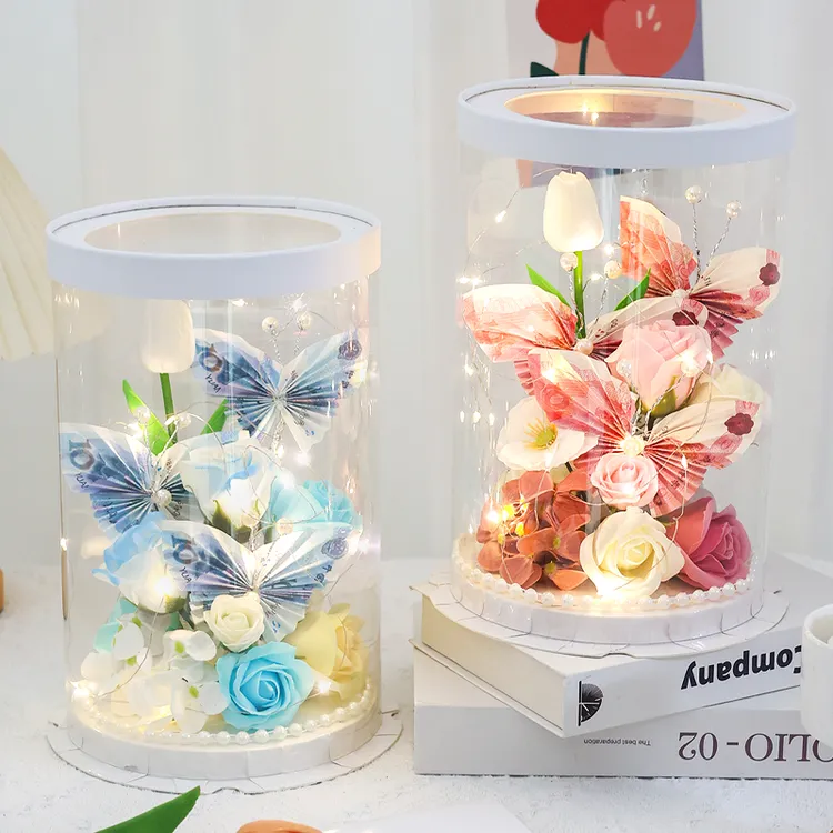 创意diy蝴蝶仿真礼盒土豪花手工自制材料礼物惊喜闺蜜生日礼物