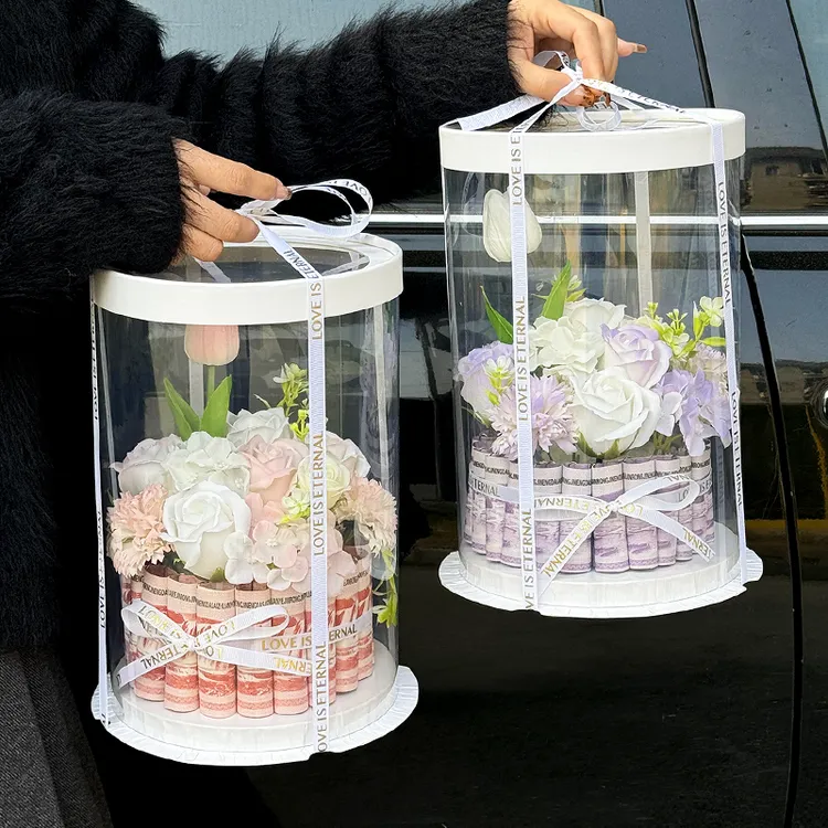 创意diy手工花艺包装材料高级感仿真玫瑰生日礼物送女朋友老婆