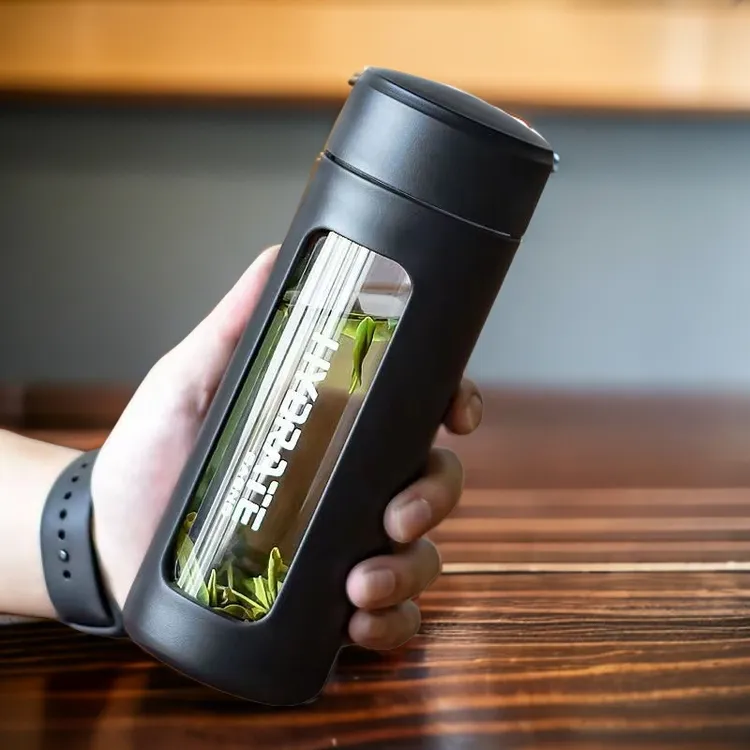 卡西诺玻璃杯便携防烫耐高温茶杯玻璃简约小巧杯男女高颜值泡茶杯