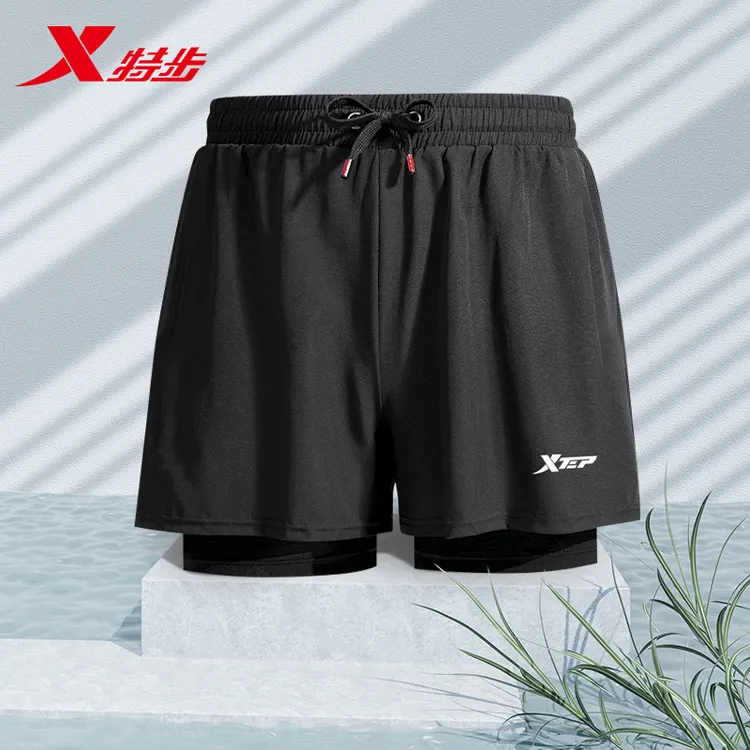 特步泳裤男士防尴尬2025新款宽松大码游泳裤男款泳衣泡温泉装备