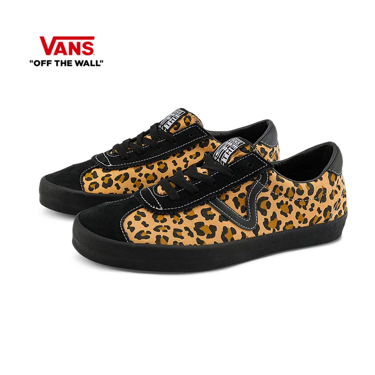 VANS范斯官方Sport Low流光风豹纹印花情侣T头鞋德训鞋CTDBLK