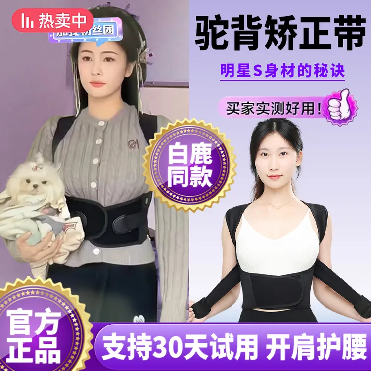 【白鹿同款】贝佳璐矫正驼背带背部矫正神器支撑护腰成人佳矫正专用