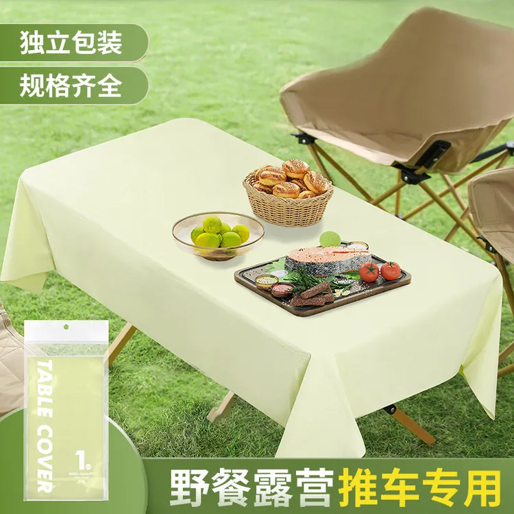 户外小推车一次性桌布长方形防水防油露营蛋卷桌野餐垫布加厚台布